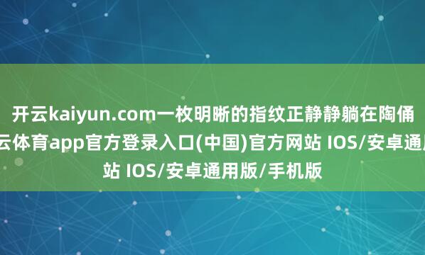 开云kaiyun.com一枚明晰的指纹正静静躺在陶俑的唇边-kai云体育app官方登录入口(中国)官方网站 IOS/安卓通用版/手机版